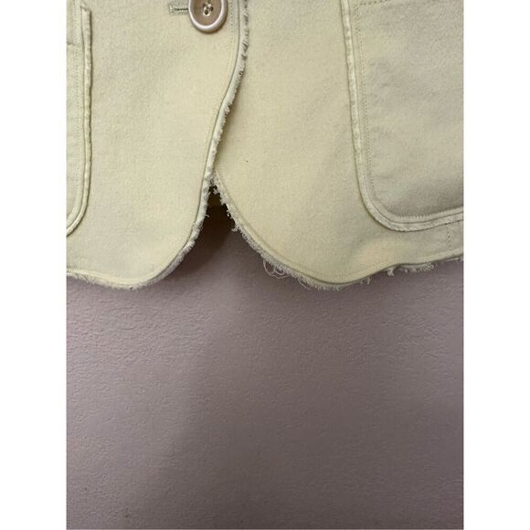 AKRIS PUNTO Light Yellow Wool Angora Single Breasted Jacket Size 6 US S - Picture 6 of 9